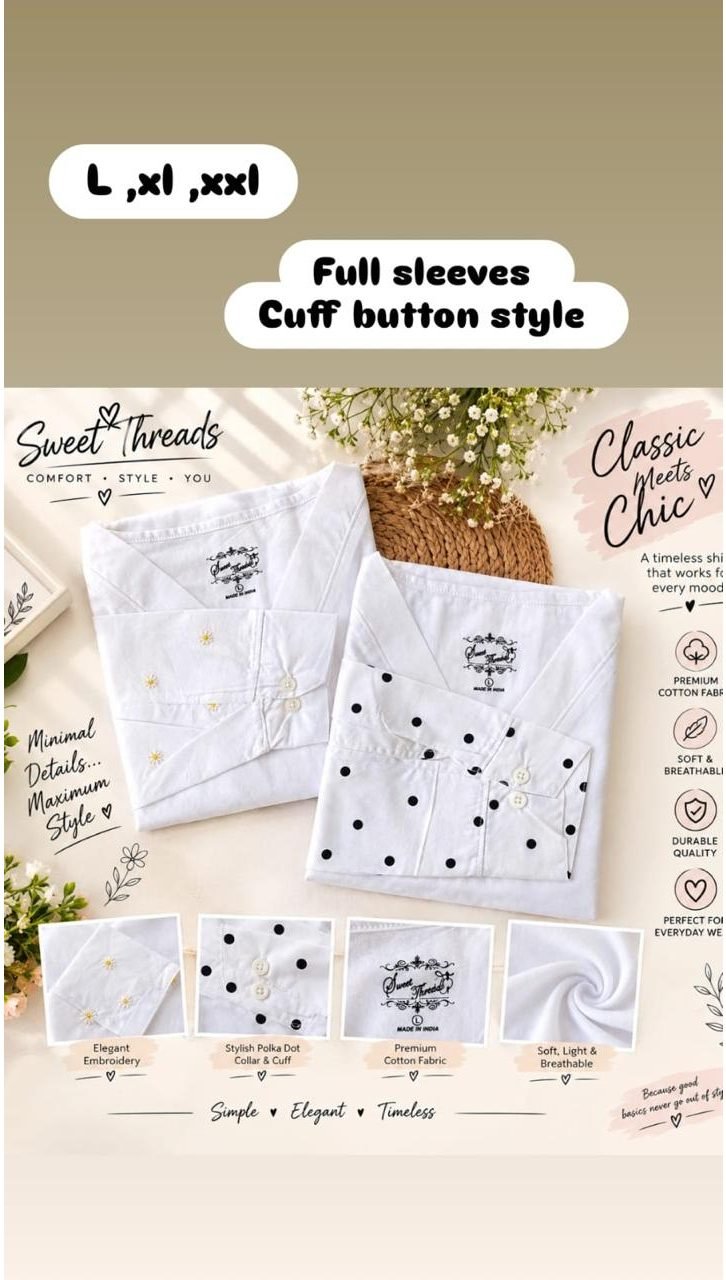 Shirt Cum Top With Cuff Sleevs